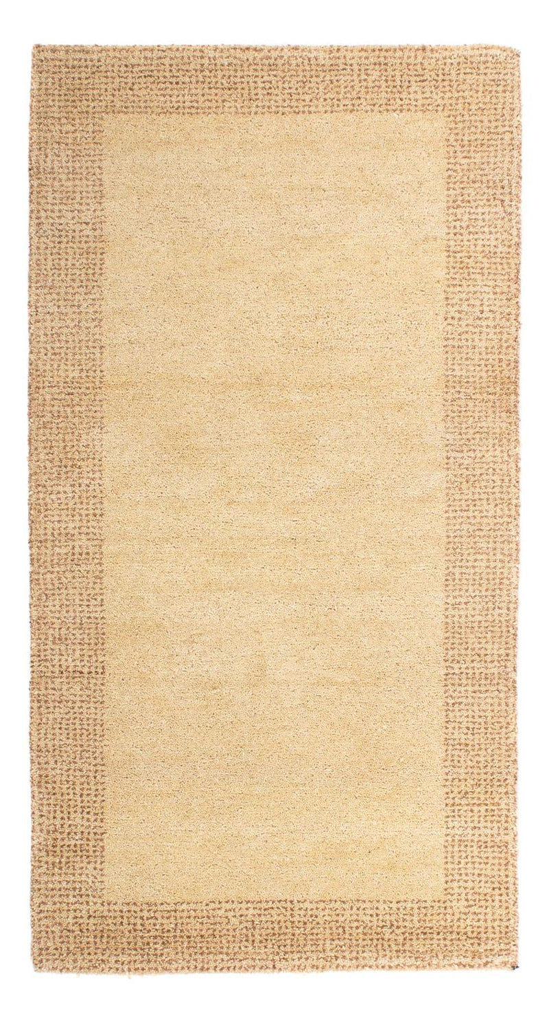 Gabbeh Teppich Indus 70x140cm - Wollteppich - beige