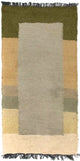 Nepal Teppich 70x140cm - Wollteppich - grau