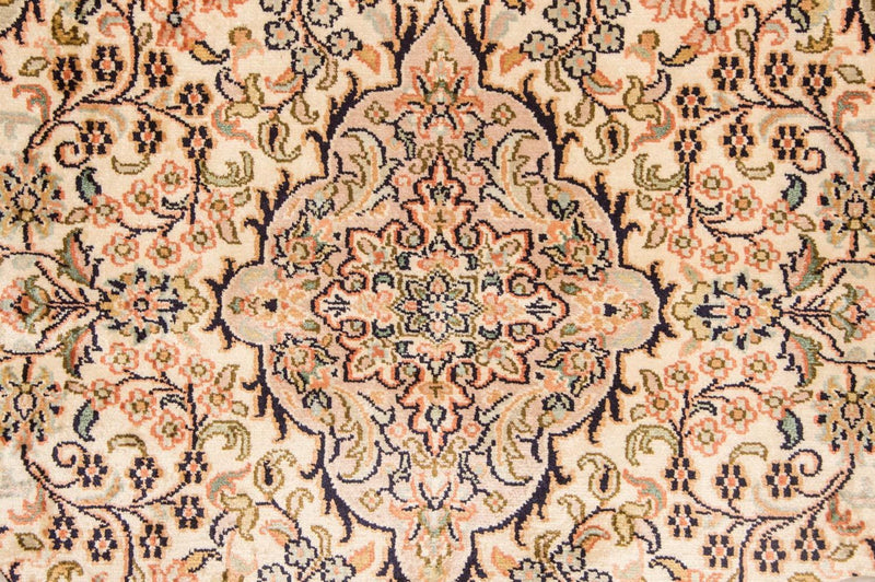 Kaschmir Seide Teppich 94x153cm - Orientteppich - beige