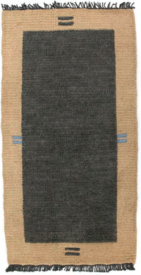 Nepal Teppich 70x140cm - Wollteppich - grau – product image