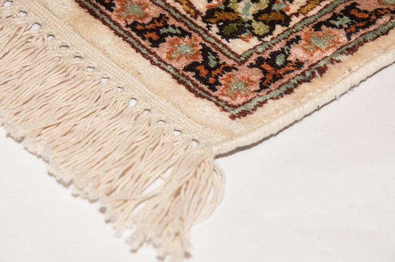 Kaschmir Seide Teppich 62x95cm - Orientteppich - beige