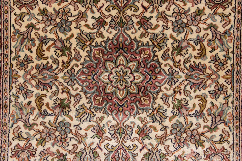 Kaschmir Seide Teppich 79x192cm - Orientteppich - beige