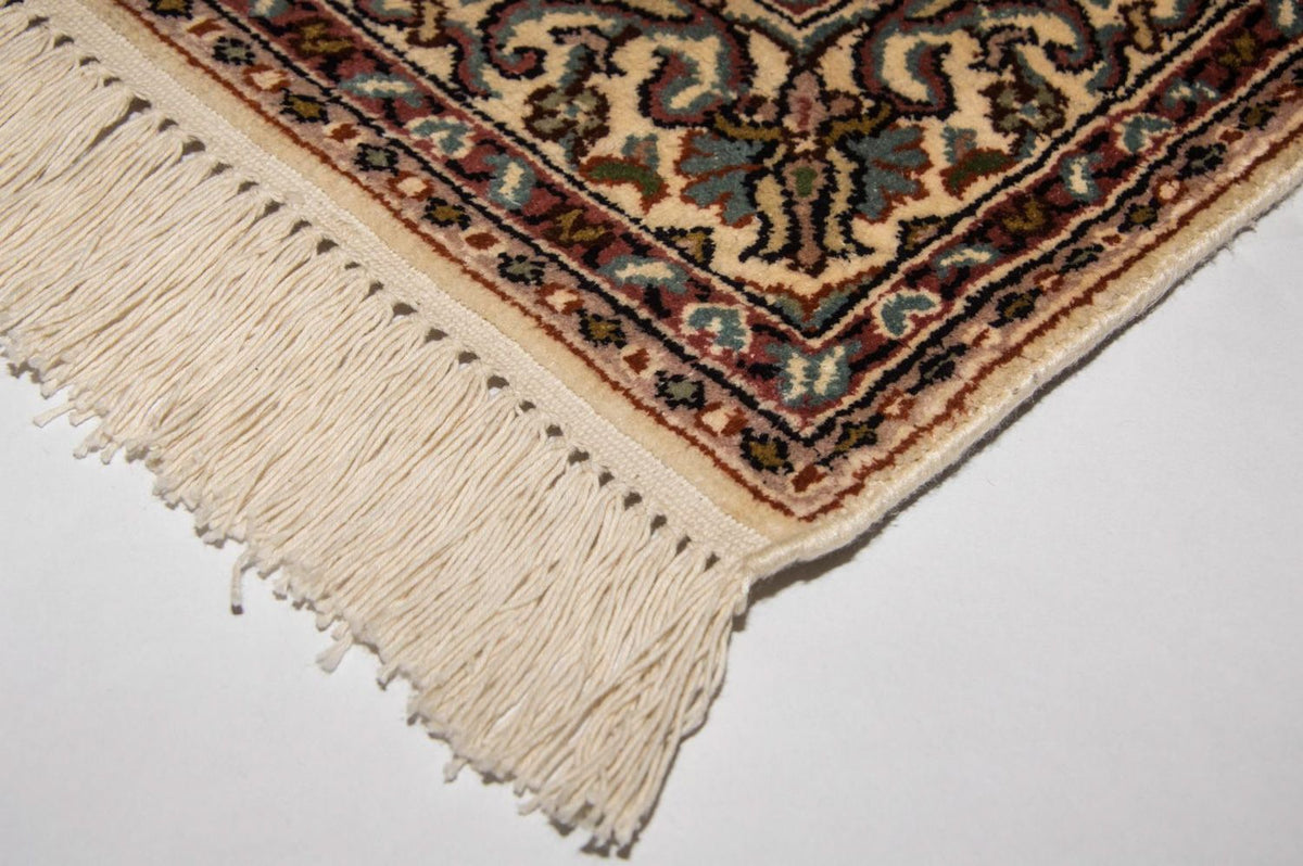 Kaschmir Seide Teppich 79x192cm - Orientteppich - beige