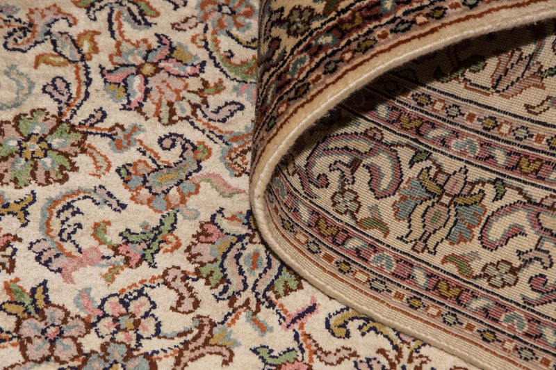 Kaschmir Seide Teppich 79x192cm - Orientteppich - beige