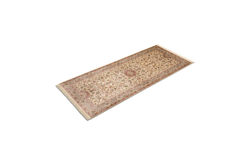 Kaschmir Seide Teppich 79x192cm - Orientteppich - beige