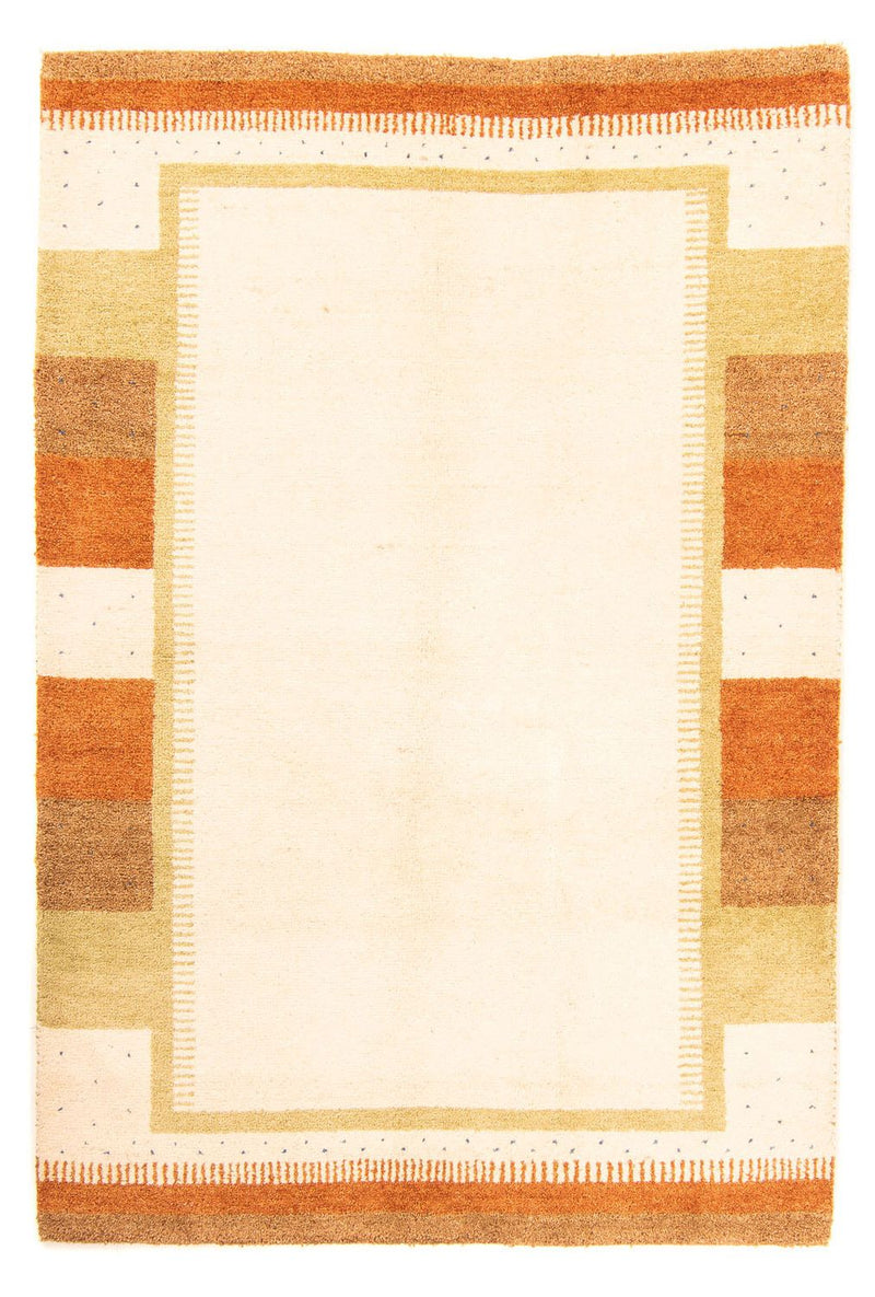Gabbeh Teppich Indus 139x203cm - Wollteppich - beige