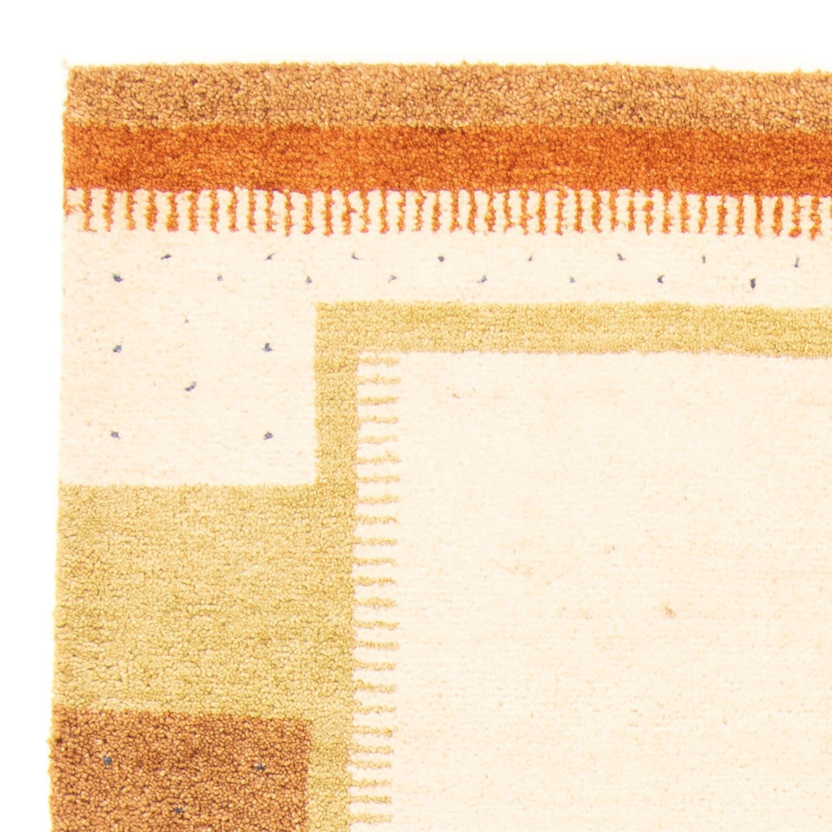 Gabbeh Teppich Indus 139x203cm - Wollteppich - beige