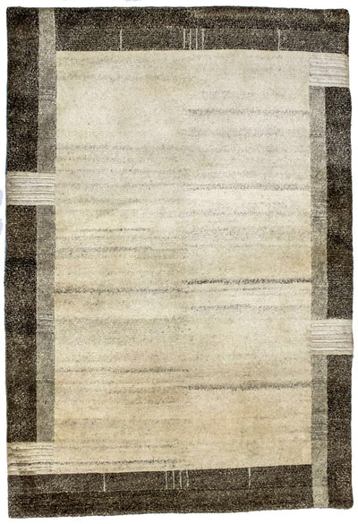 Nepal Teppich 123x180cm - Wollteppich - beige