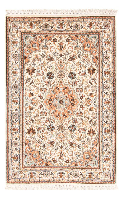 Kaschmir Seide Teppich 78x125cm - Orientteppich - creme