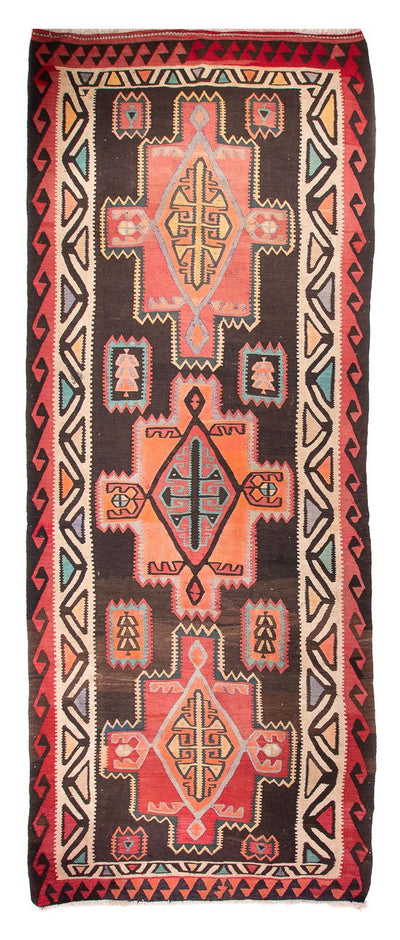 Kelim Teppich Old 158x435cm - dunkelbraun