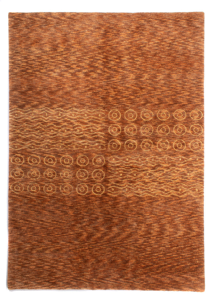 Nepal Teppich 170x239cm - Wollteppich - braun
