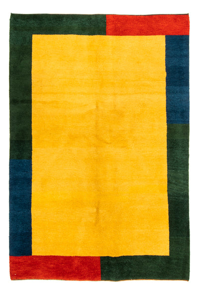 Gabbeh Teppich Indus 200x294cm - Wollteppich - gelb