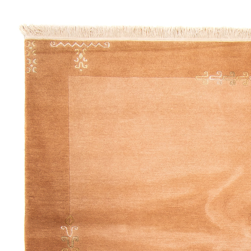 Nepal Teppich 200x250cm - Wollteppich - lachs