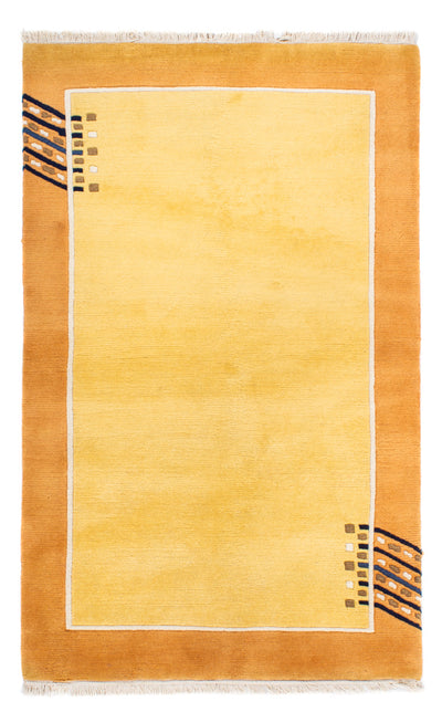 Nepal Teppich 120x180cm - Wollteppich - gold