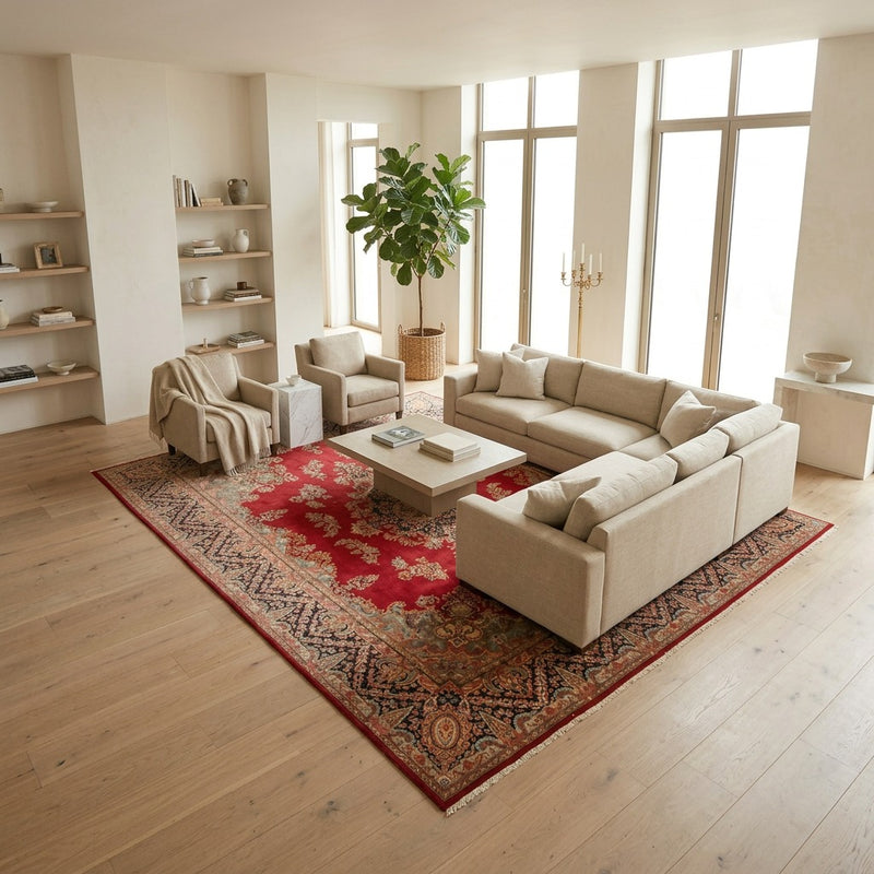 Kerman Teppich 305x415cm - Perserteppich - rot