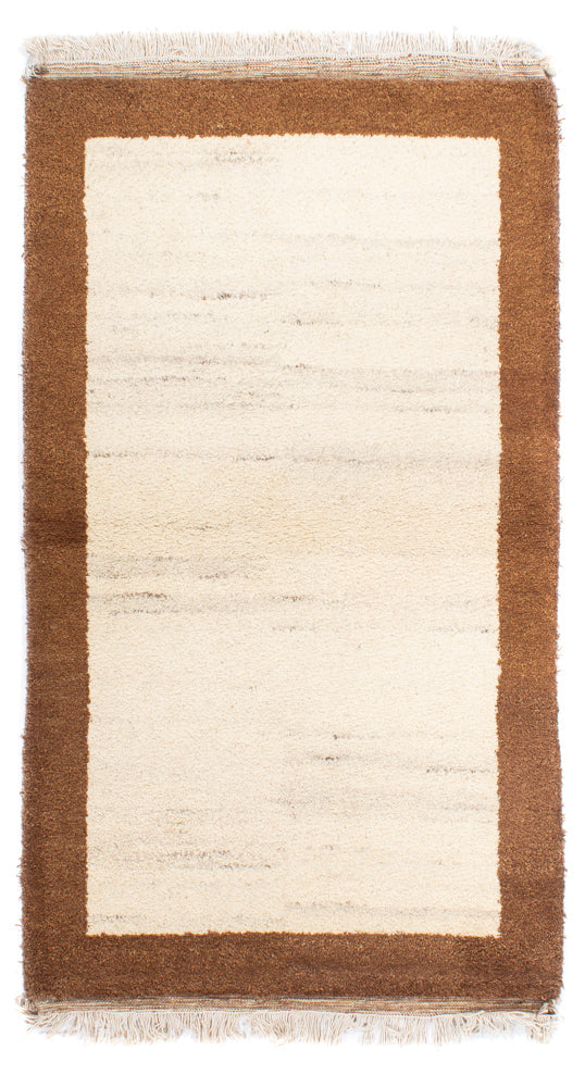 Gabbeh Teppich Indus 95x165cm - Wollteppich - beige