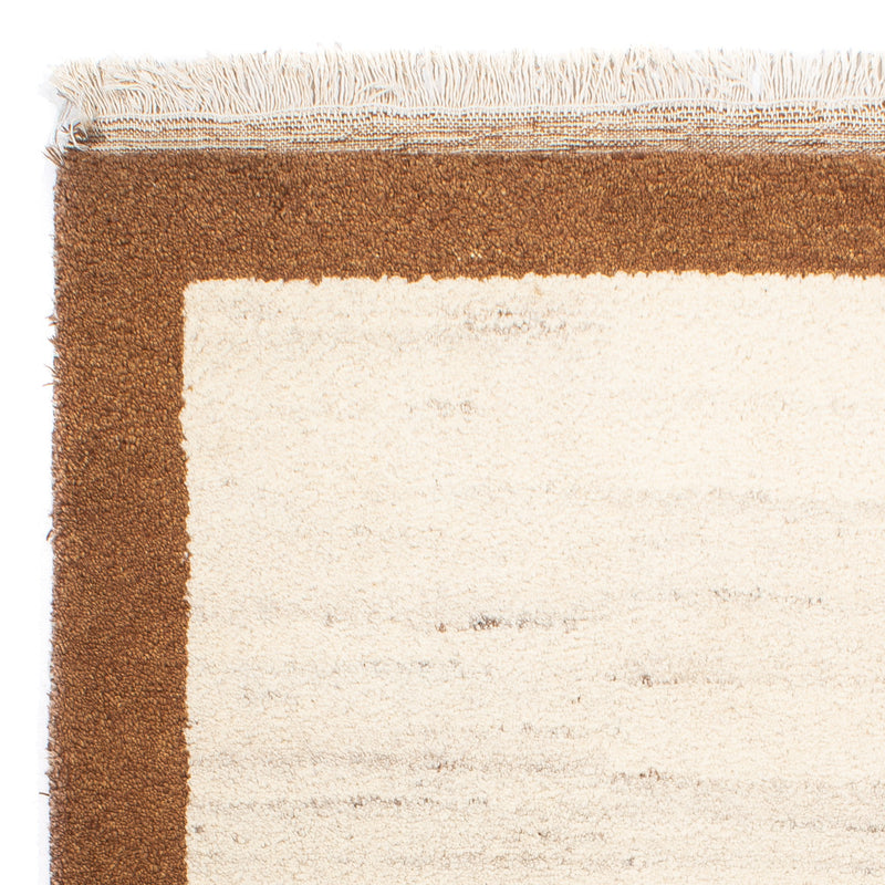 Gabbeh Teppich Indus 95x165cm - Wollteppich - beige
