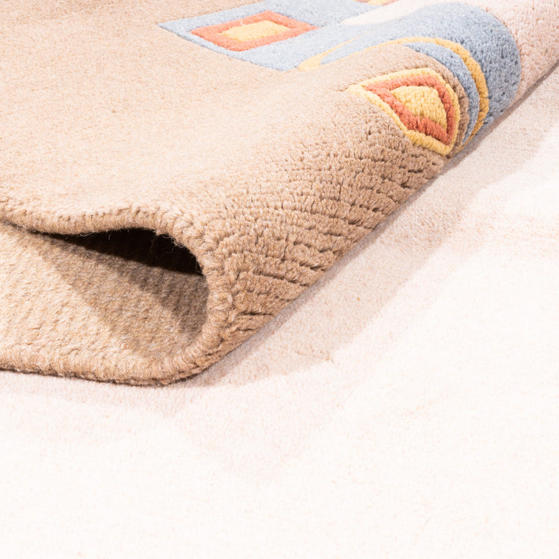 Nepal Teppich 291x380cm - Wollteppich - beige