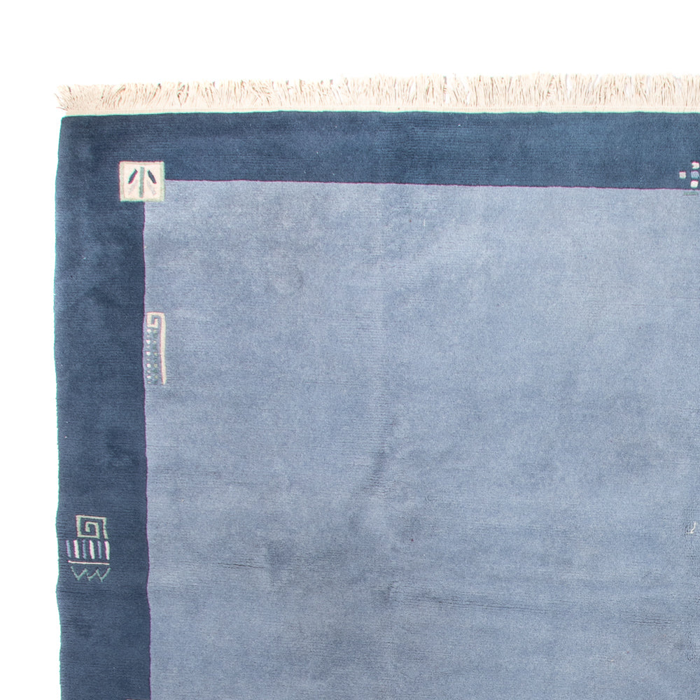 Nepal Teppich 300x401cm - Wollteppich - blau