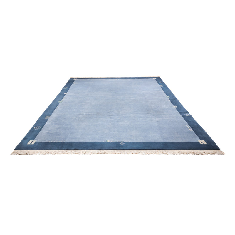 Nepal Teppich 300x401cm - Wollteppich - blau