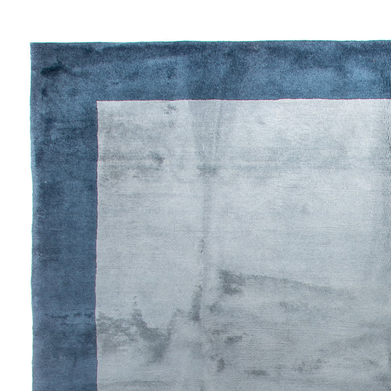 Nepal Teppich 301x405cm - Wollteppich - blau