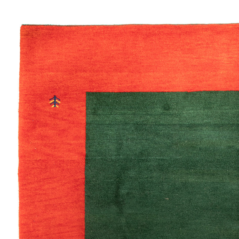 Gabbeh Teppich Indus 310x395cm - Wollteppich - grün