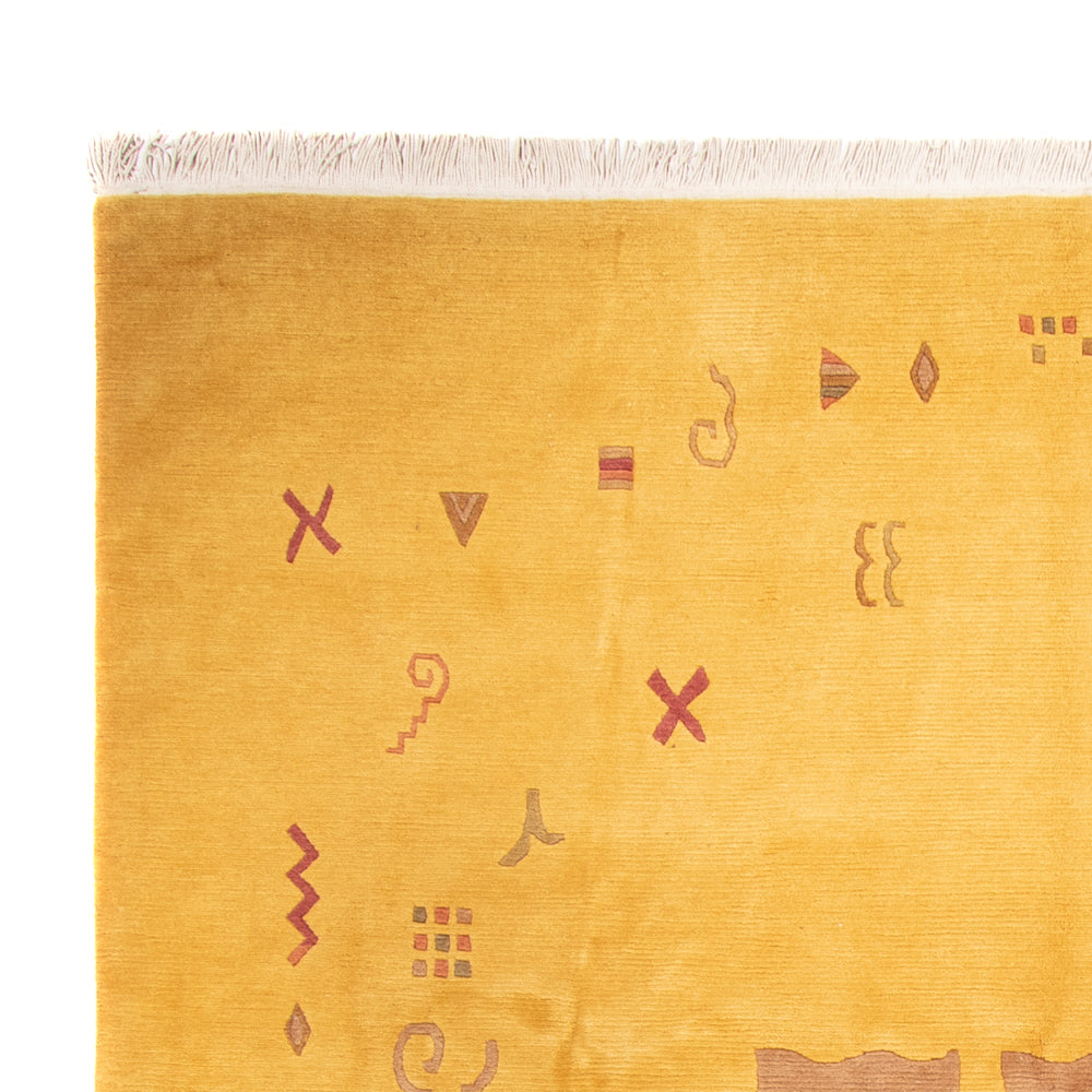 Nepal Teppich 256x357cm - Wollteppich - gold