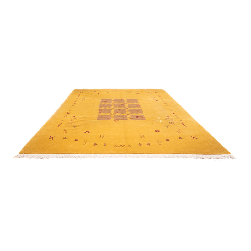Nepal Teppich 256x357cm - Wollteppich - gold