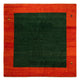 Gabbeh Teppich Indus 247x250cm - Wollteppich - grün