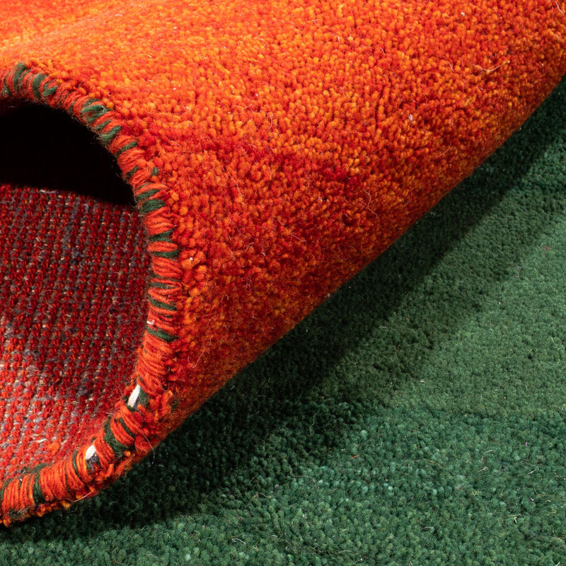 Gabbeh Teppich Indus 247x250cm - Wollteppich - grün