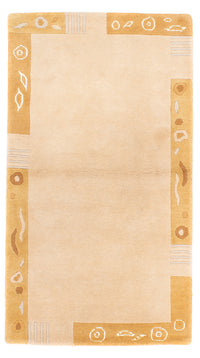 Nepal Teppich 90x160cm - Wollteppich - beige – product image