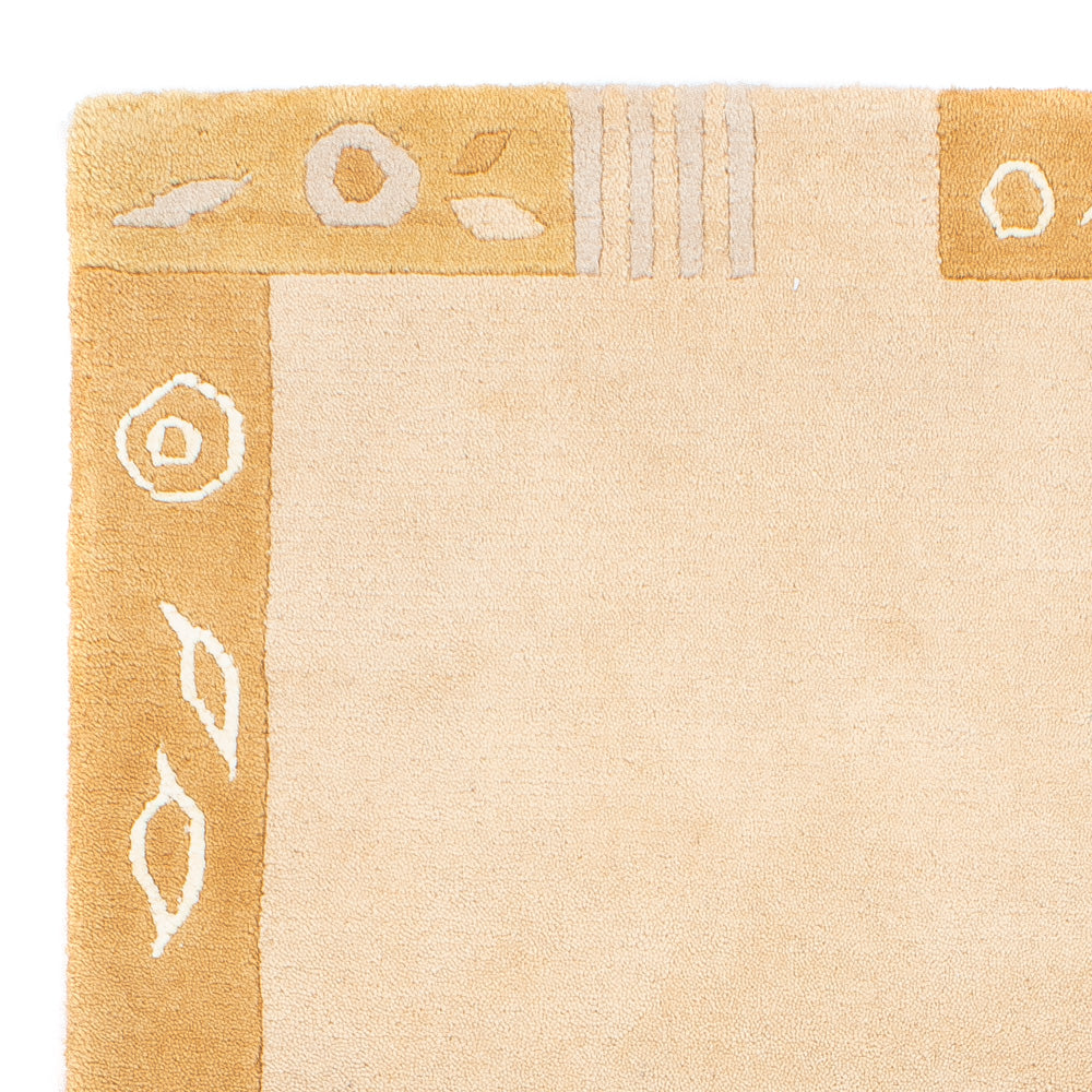Nepal Teppich 90x160cm - Wollteppich - beige