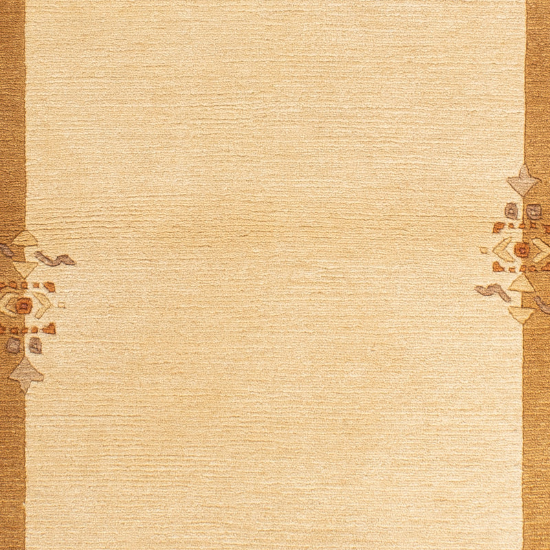Nepal Teppich 72x141cm - Wollteppich - beige