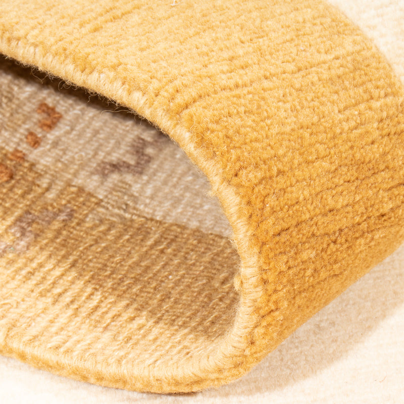 Nepal Teppich 71x144cm - Wollteppich - beige