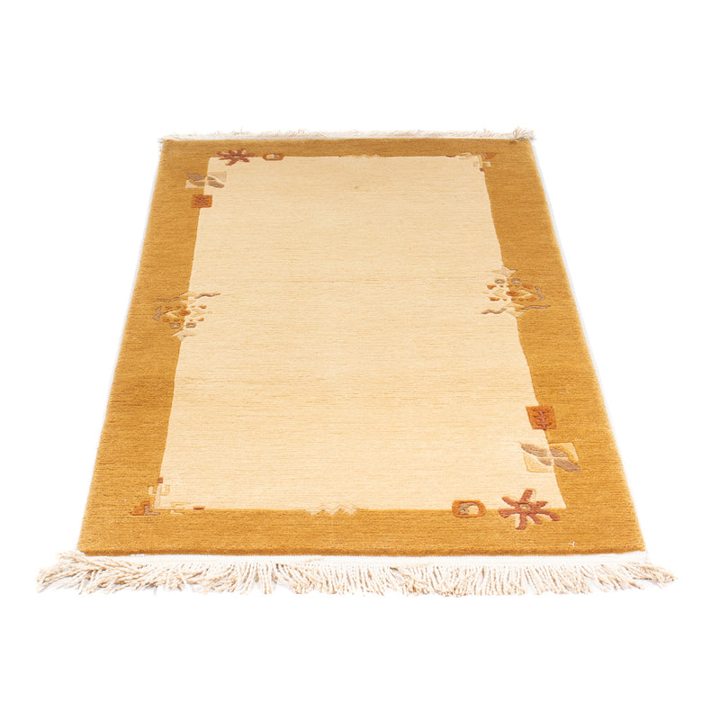 Nepal Teppich 71x144cm - Wollteppich - beige