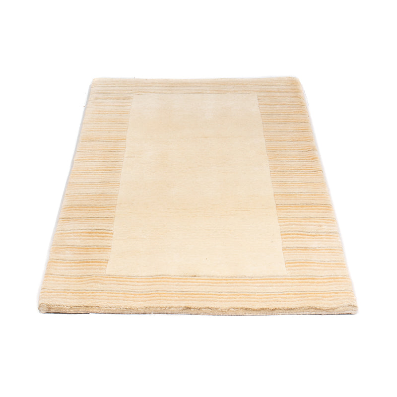 Nepal Teppich 72x147cm - Wollteppich - beige
