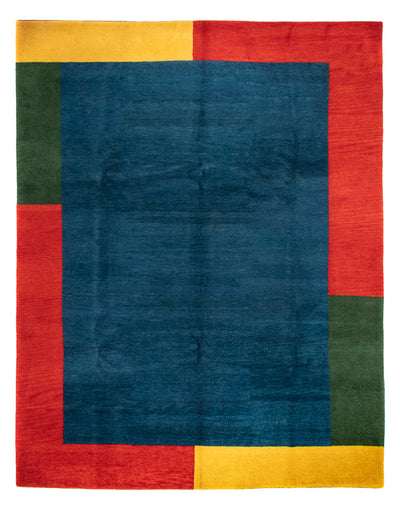 Gabbeh Teppich Indus 291x398cm - Wollteppich - blau