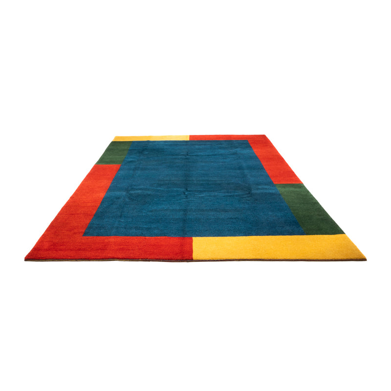 Gabbeh Teppich Indus 291x398cm - Wollteppich - blau