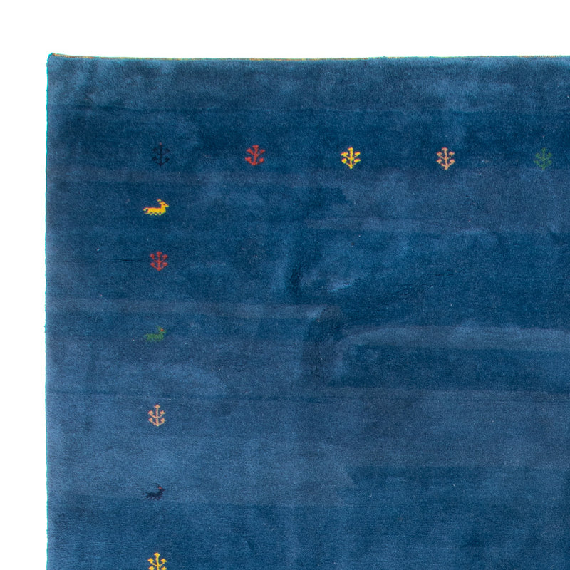 Gabbeh Teppich Indus 293x396cm - Wollteppich - blau