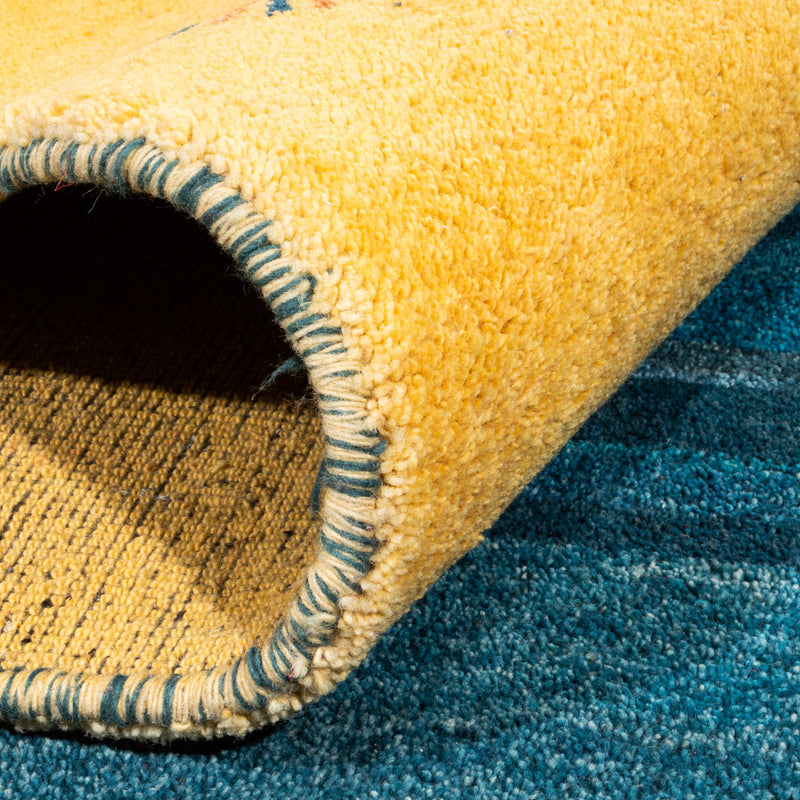 Gabbeh Teppich - Indus - 246 x 349 cm - blau