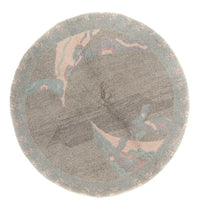 Nepal Teppich 200x200cm - Wollteppich - grau – product image
