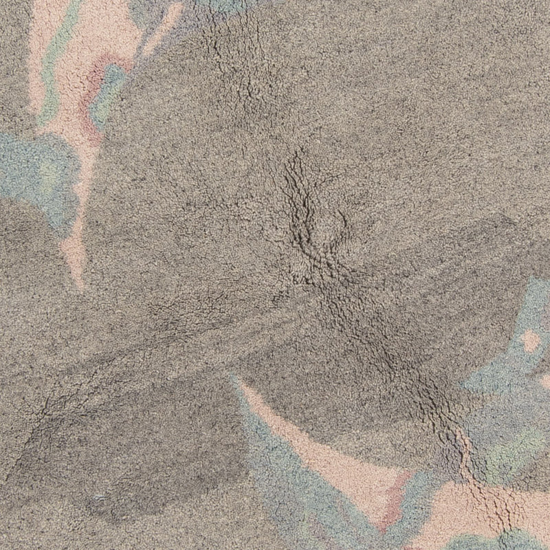 Nepal Teppich 200x200cm - Wollteppich - grau