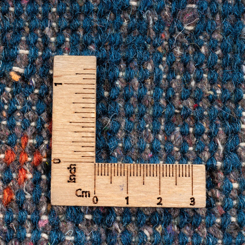 Gabbeh Teppich Indus 199x199cm - Wollteppich - blau