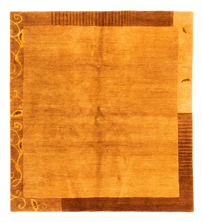Nepal Teppich 199x207cm - Wollteppich - rost
