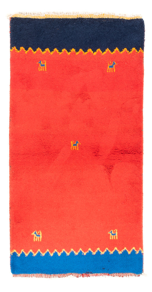 Gabbeh Teppich Indus 95x164cm - Wollteppich - rot