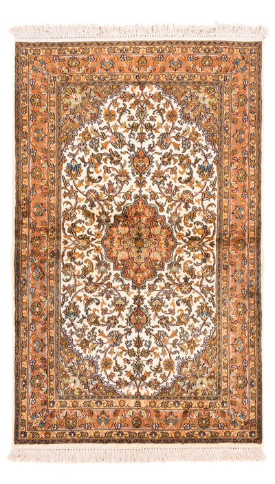 Kaschmir Seide Teppich 95x149cm - Orientteppich - beige