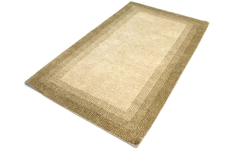 Gabbeh Teppich Indus 91x159cm - Wollteppich - beige