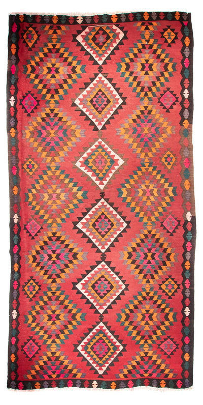 Kelim Teppich Old 210x430cm - rot