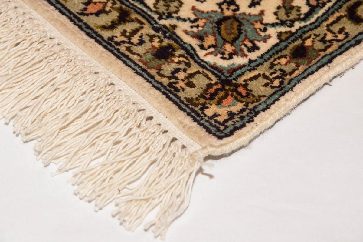 Kaschmir Seide Teppich 62x95cm - Orientteppich - beige
