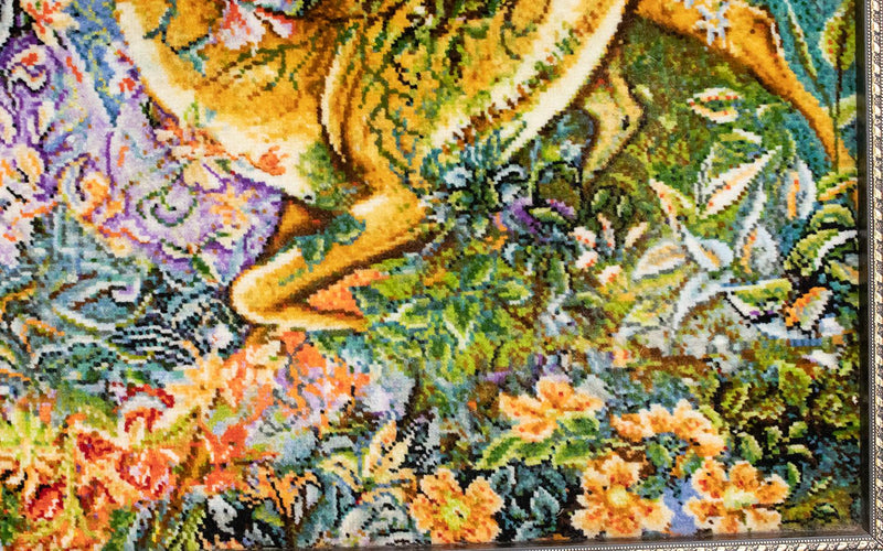 Bild-Teppich 90x95cm - Orientteppich - mehrfarbig